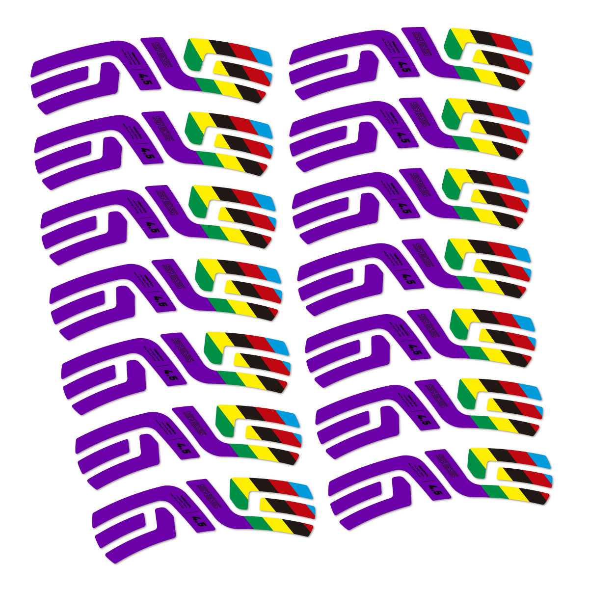 Stickers for ENVE SES 4.5 Disc 2022 World Champs, Road Wheel vinyl decals - Violet