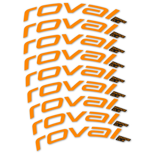 Stickers for Roval Rapide CL III 2026, Road Wheel 52mm vinyl decals - Saffron Yellow