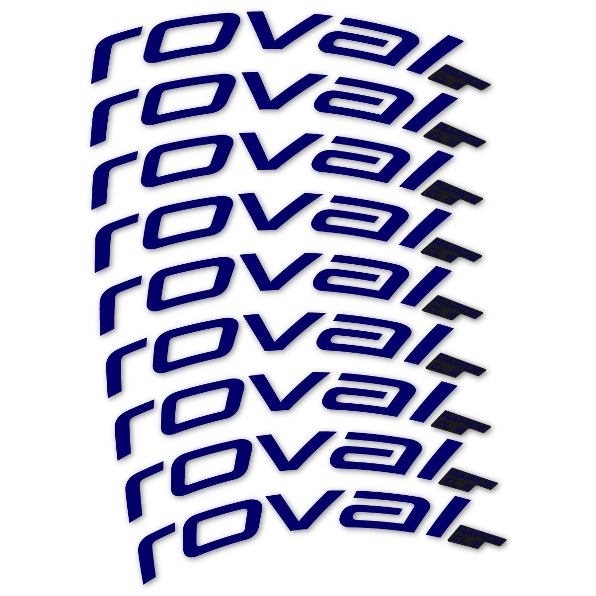 Stickers for Roval Rapide CL III 2026, Road Wheel 52mm vinyl decals - Scandinavian Blue