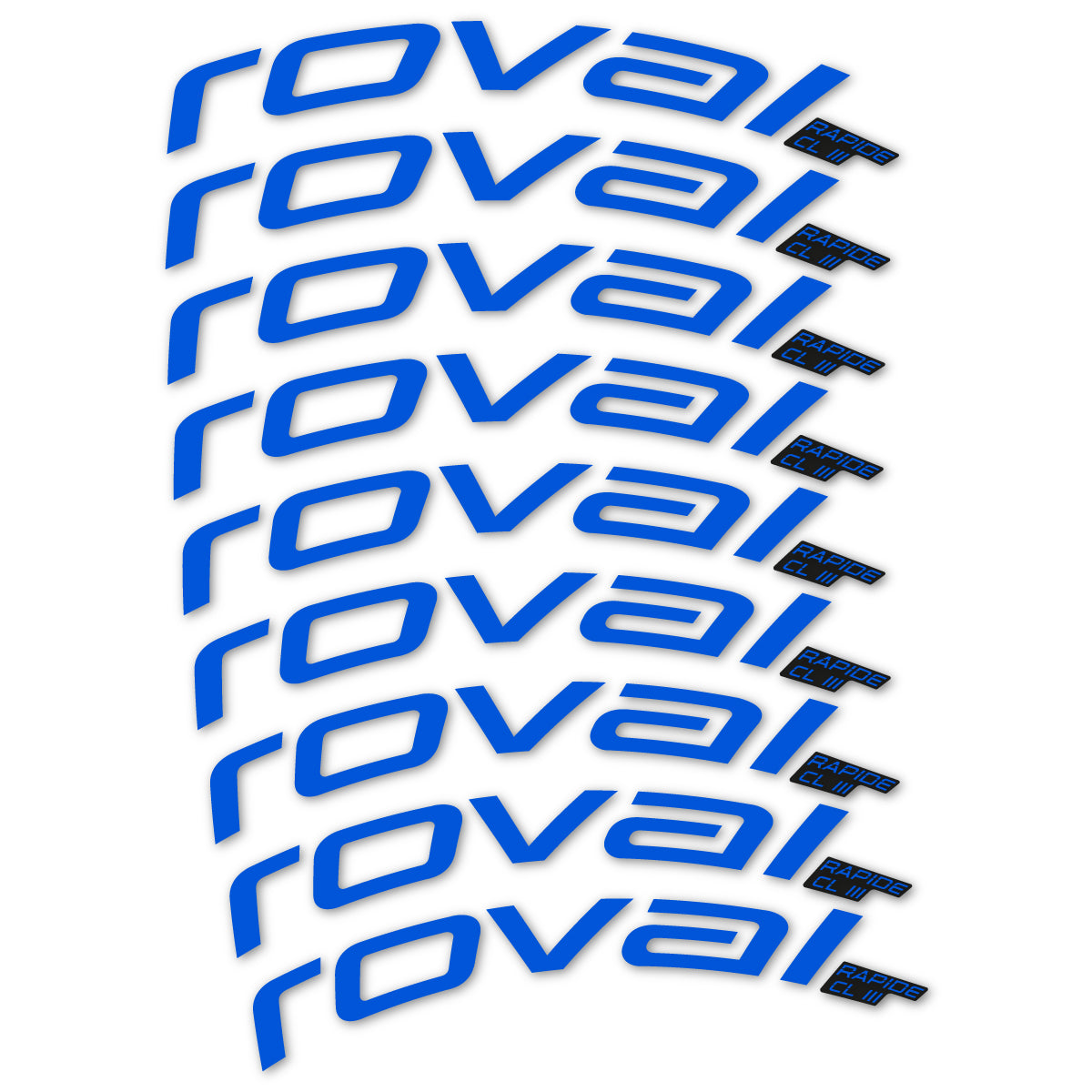 Stickers for Roval Rapide CL III 2026, Road Wheel 52mm vinyl decals - Sea Blue