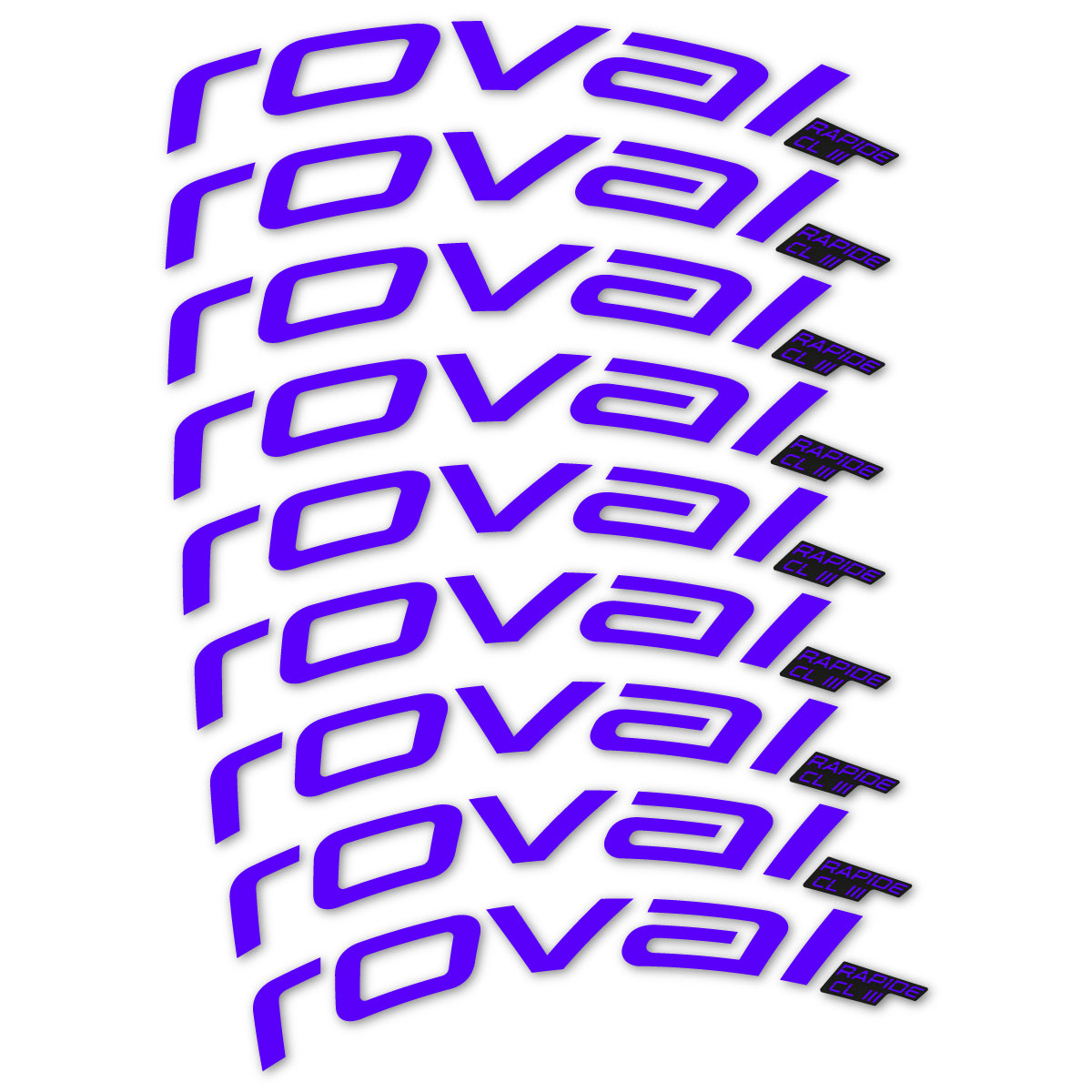 Stickers for Roval Rapide CL III 2026, Road Wheel 52mm vinyl decals - Reflex Blue