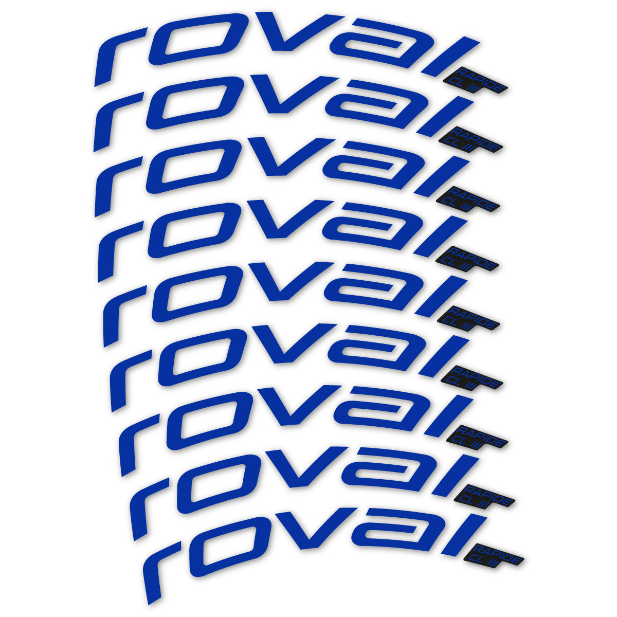 Stickers for Roval Rapide CL III 2026, Road Wheel 52mm vinyl decals - Ultramarine Blue