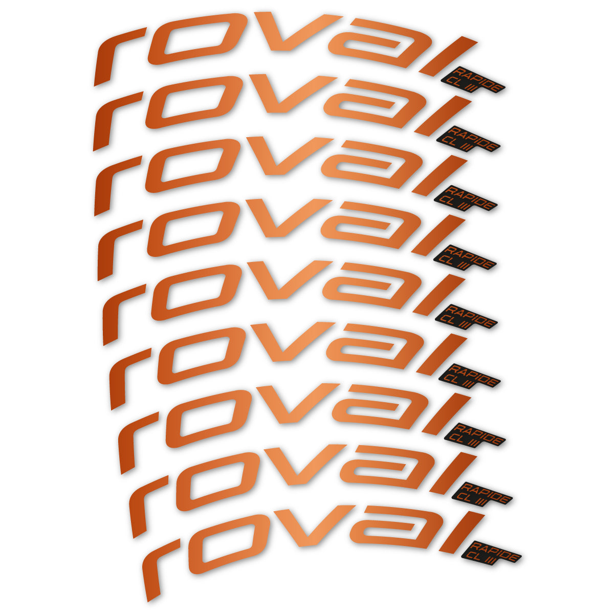 Stickers for Roval Rapide CL III 2026, Road Wheel 52mm vinyl decals - Bronze