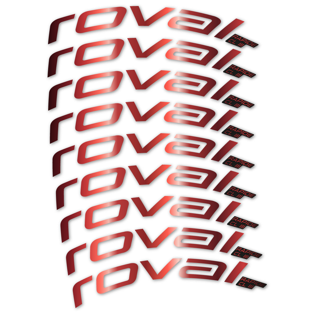 Stickers for Roval Rapide CL III 2026, Road Wheel 52mm vinyl decals - Copper