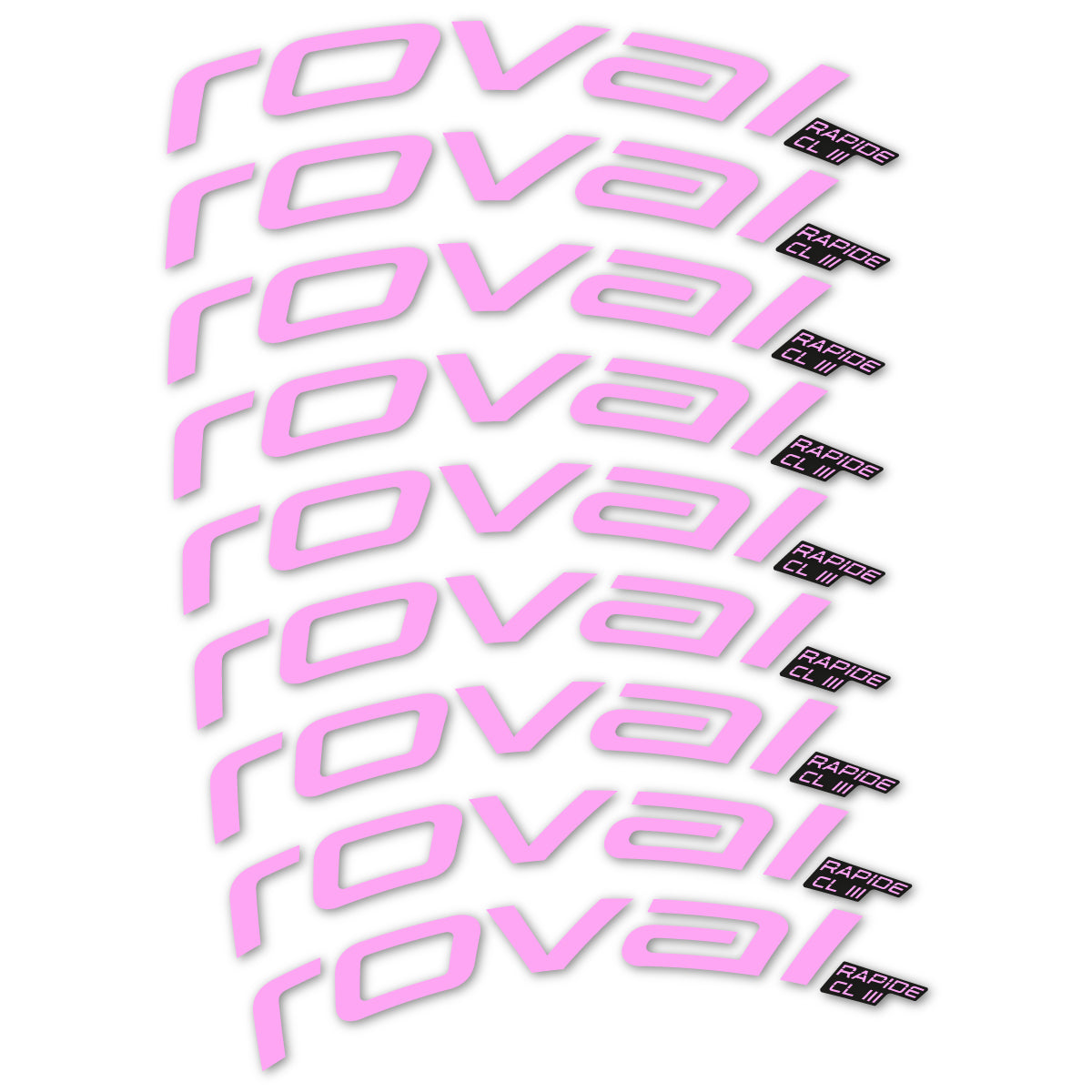 Stickers for Roval Rapide CL III 2026, Road Wheel 52mm vinyl decals - Light Lilac