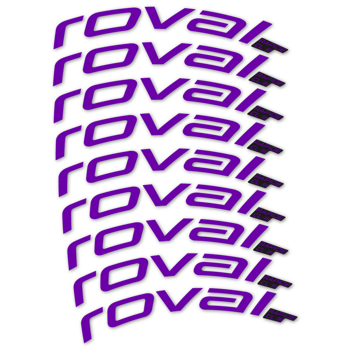 Stickers for Roval Rapide CL III 2026, Road Wheel 52mm vinyl decals - Violet