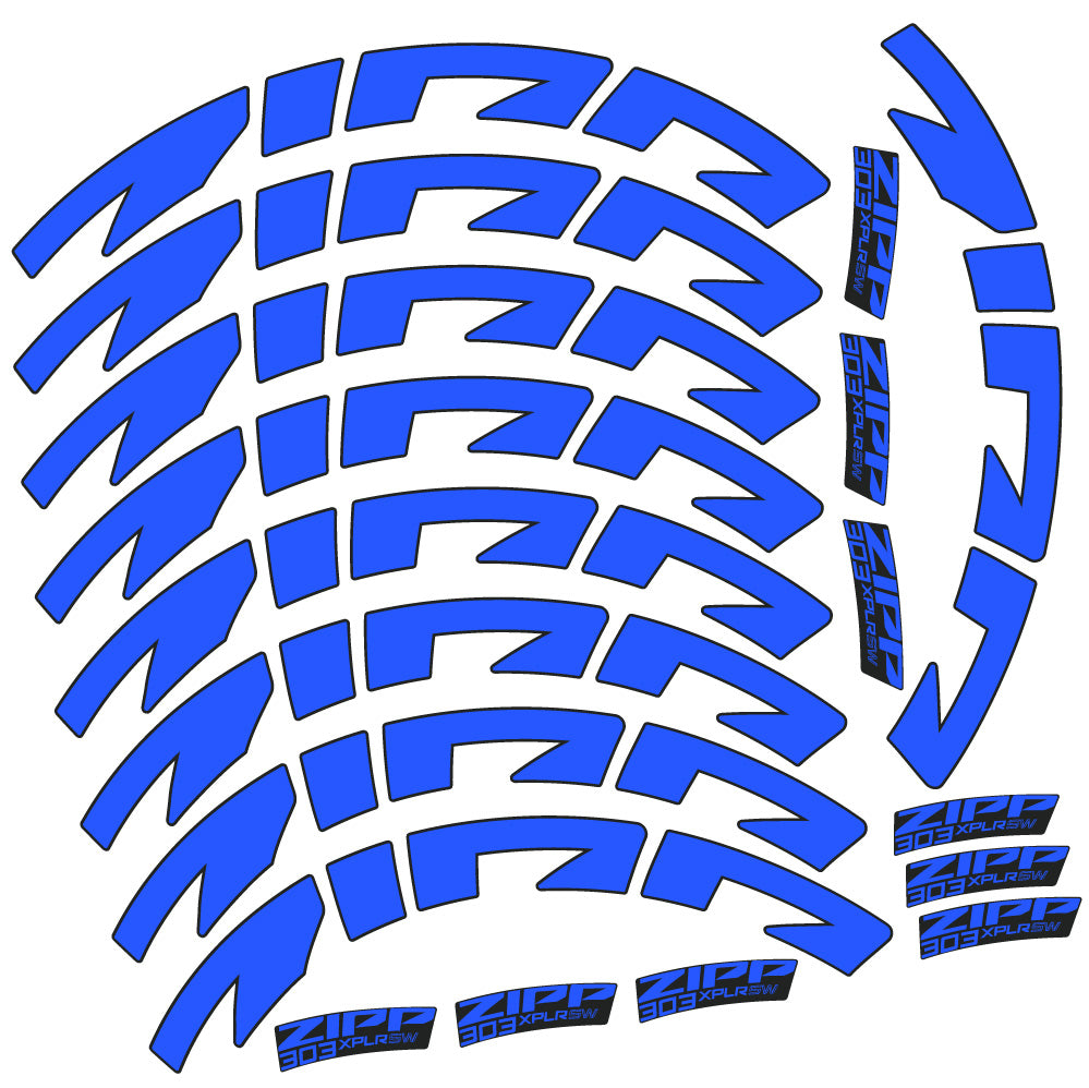 Aufkleber Zipp 303 XPLR SW, Rennradrad 54mm, Fahrradaufkleber Vinyl