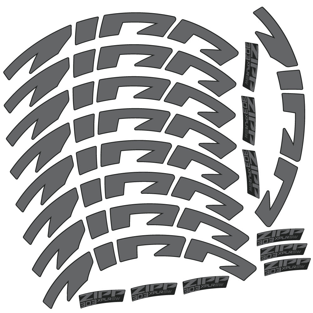Aufkleber Zipp 303 XPLR SW, Rennradrad 54mm, Fahrradaufkleber Vinyl