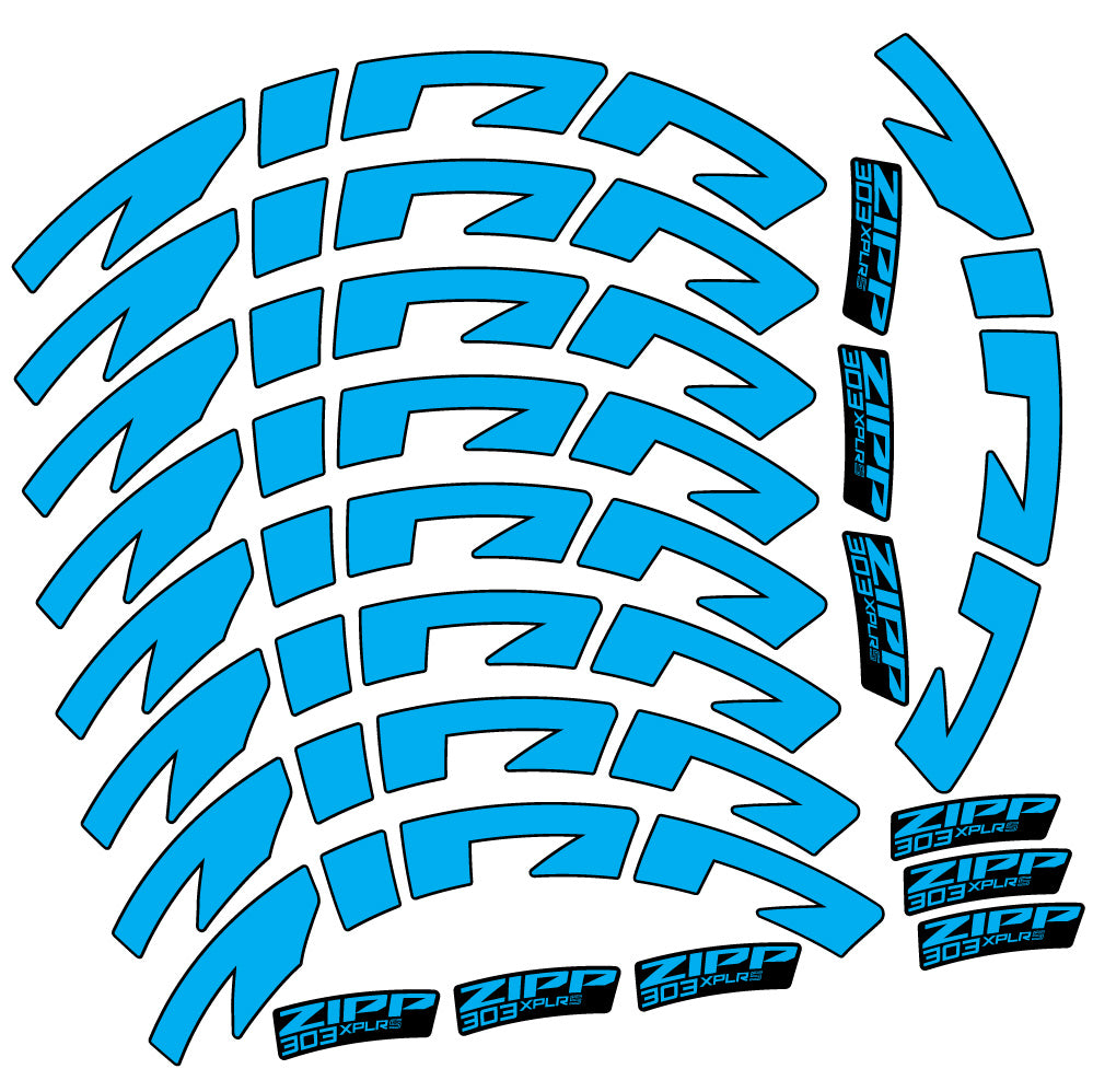 Aufkleber Zipp 303 XPLR S, Rennradrad 54mm, Fahrradaufkleber Vinyl