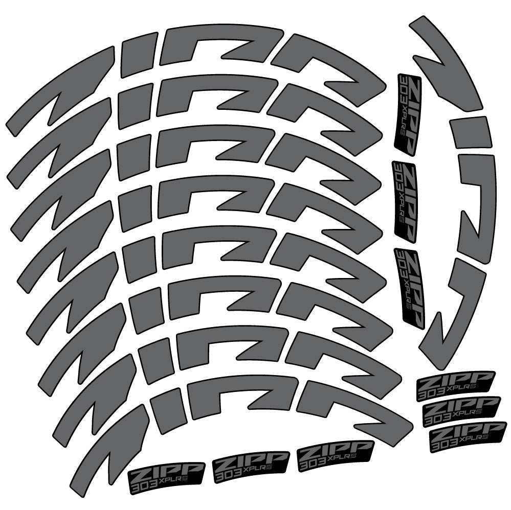 Aufkleber Zipp 303 XPLR S, Rennradrad 54mm, Fahrradaufkleber Vinyl