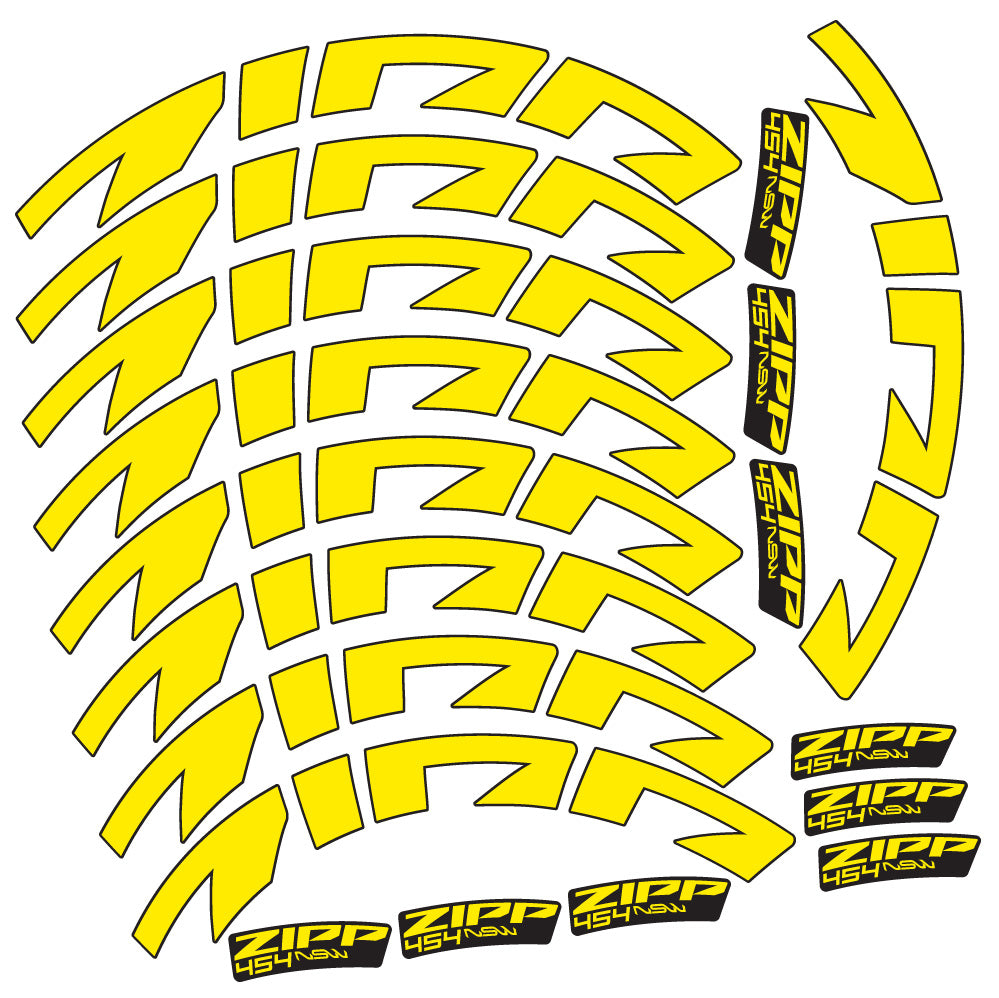 Aufkleber Zipp 454 NSW, Rennradrad 58mm, Fahrradaufkleber Vinyl