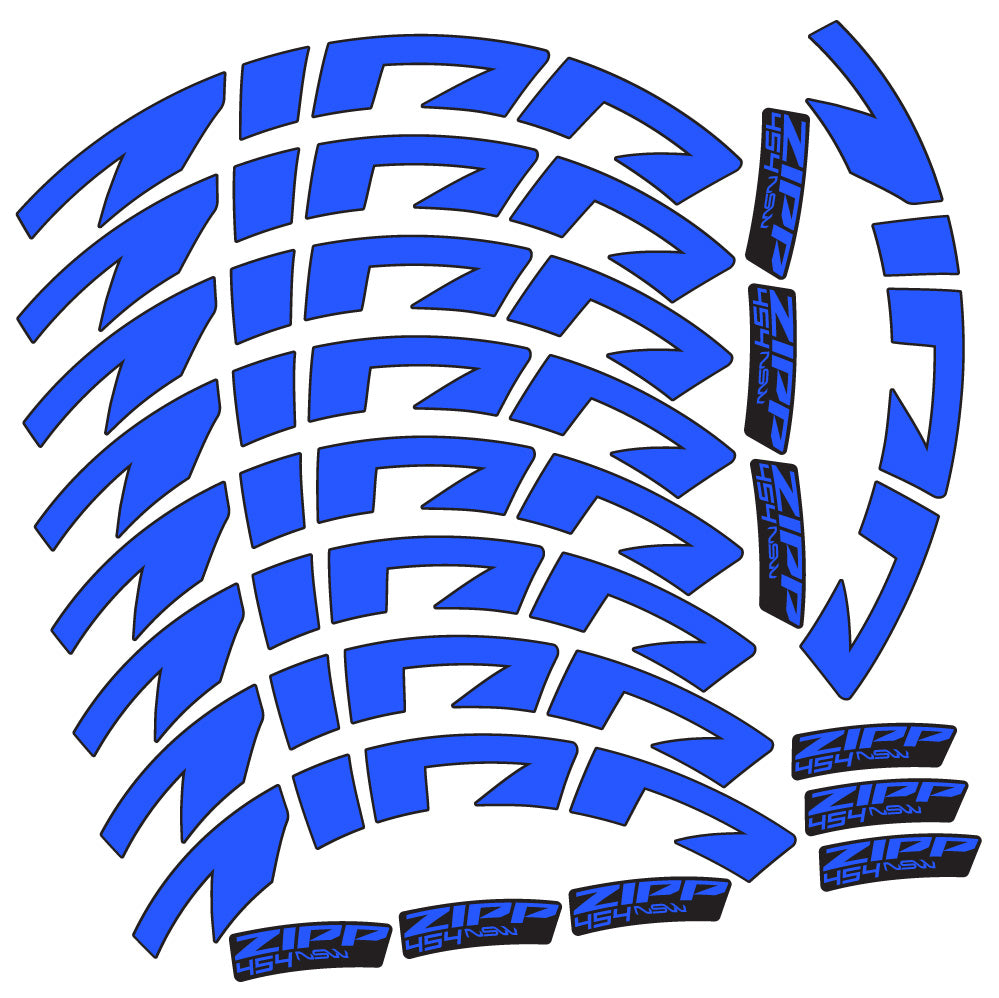 Aufkleber Zipp 454 NSW, Rennradrad 58mm, Fahrradaufkleber Vinyl