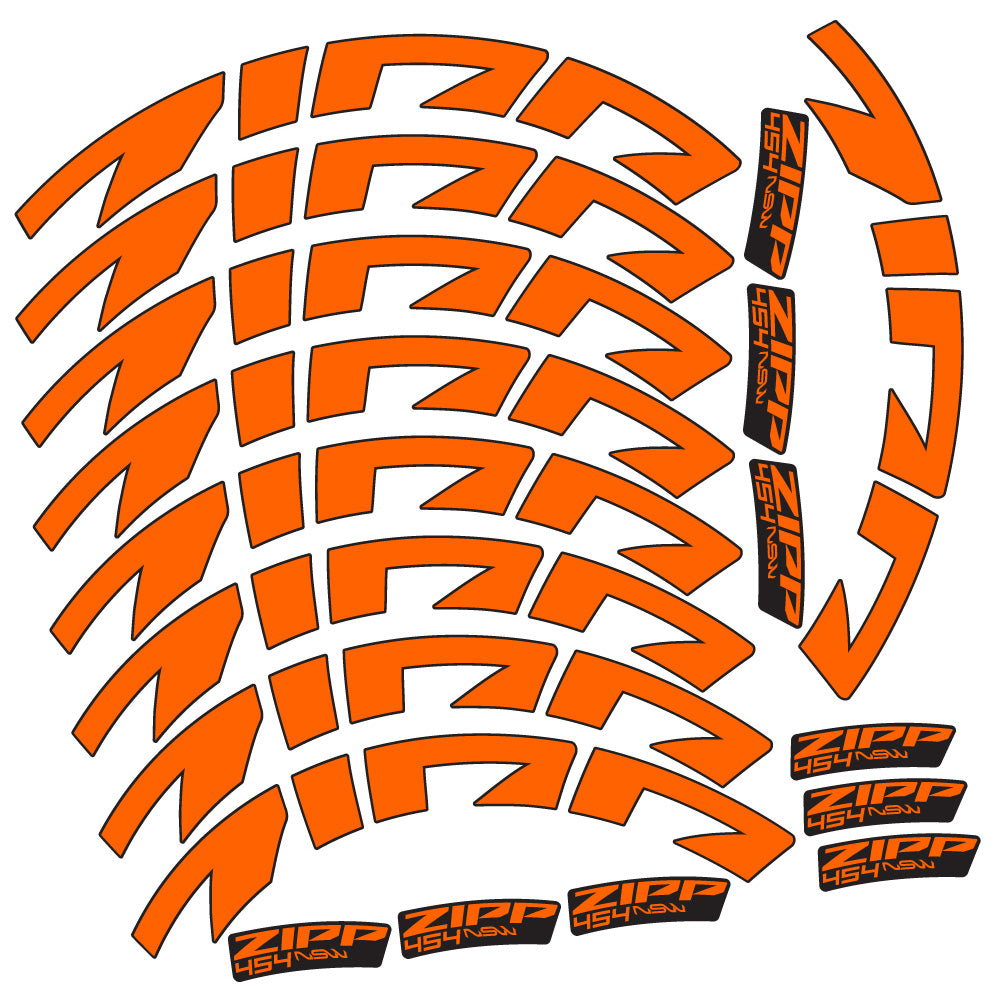 Aufkleber Zipp 454 NSW, Rennradrad 58mm, Fahrradaufkleber Vinyl