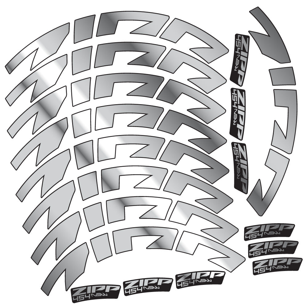 Aufkleber Zipp 454 NSW, Rennradrad 58mm, Fahrradaufkleber Vinyl