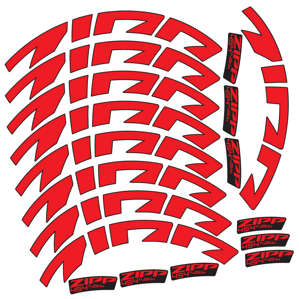 Aufkleber Zipp 454 NSW, Rennradrad 58mm, Fahrradaufkleber Vinyl