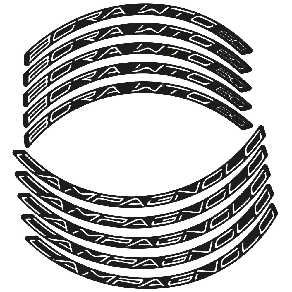 Aufkleber Campagnolo Bora WTO 60, Rennradrad 60mm, Fahrradaufkleber Vinyl