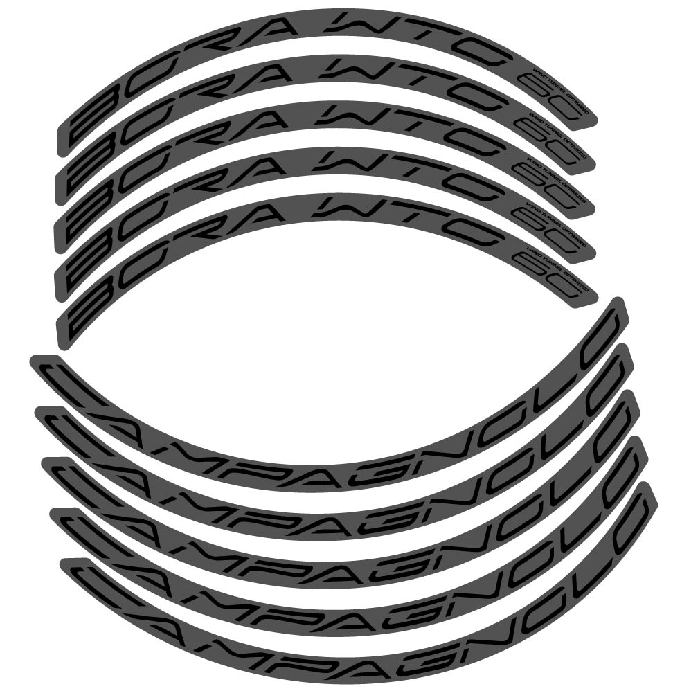 Aufkleber Campagnolo Bora WTO 60, Rennradrad 60mm, Fahrradaufkleber Vinyl