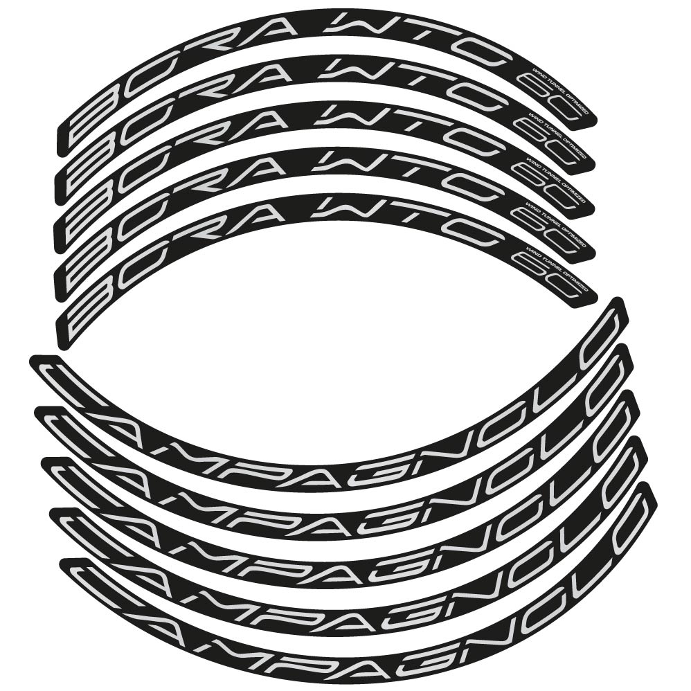 Aufkleber Campagnolo Bora WTO 60, Rennradrad 60mm, Fahrradaufkleber Vinyl