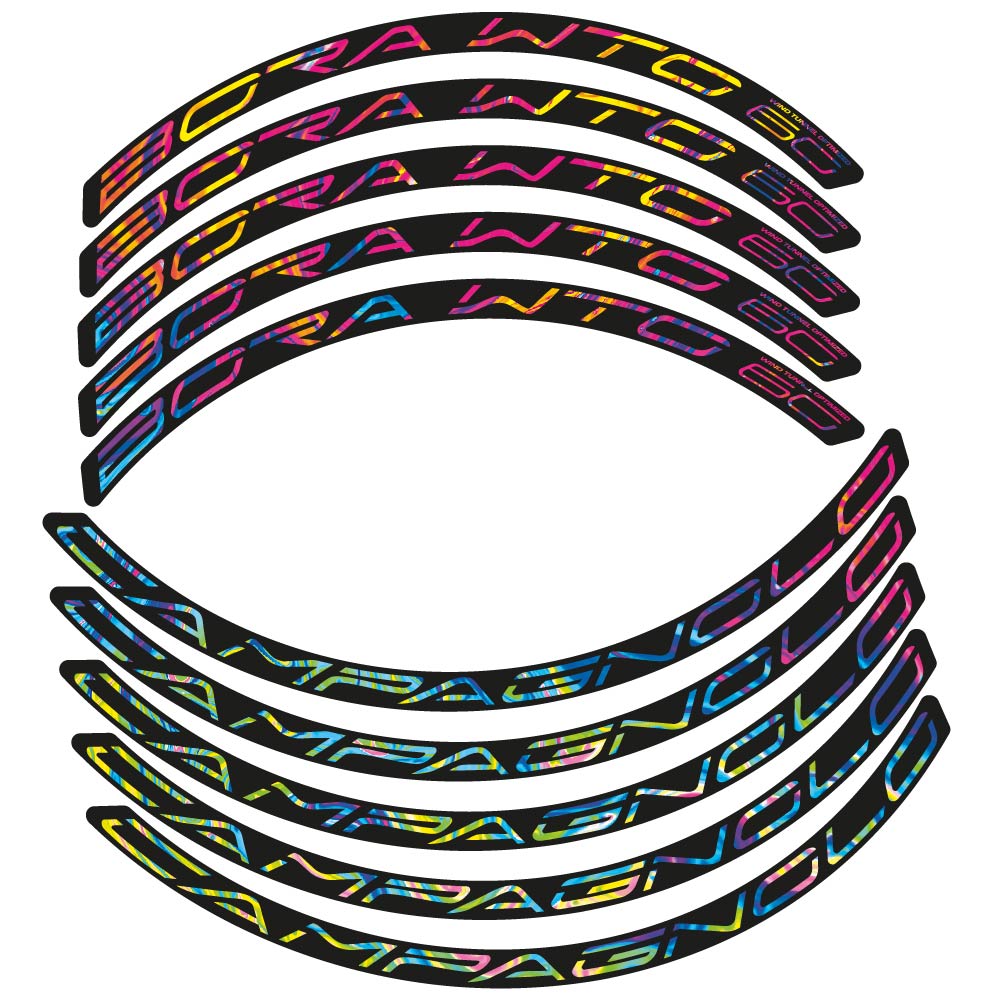 Aufkleber Campagnolo Bora WTO 60, Rennradrad 60mm, Fahrradaufkleber Vinyl
