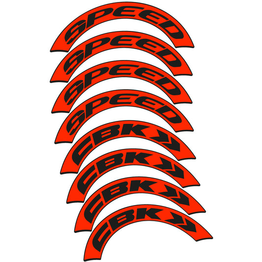 Neon Red decal for CBK Speed road wheel 80mm – bike sticker vinyl