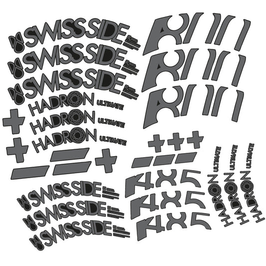 Trafc Grey decal for SwissSide Hadron Ultimate 800/485 80+48.5mm road wheel – bike sticker vinyl