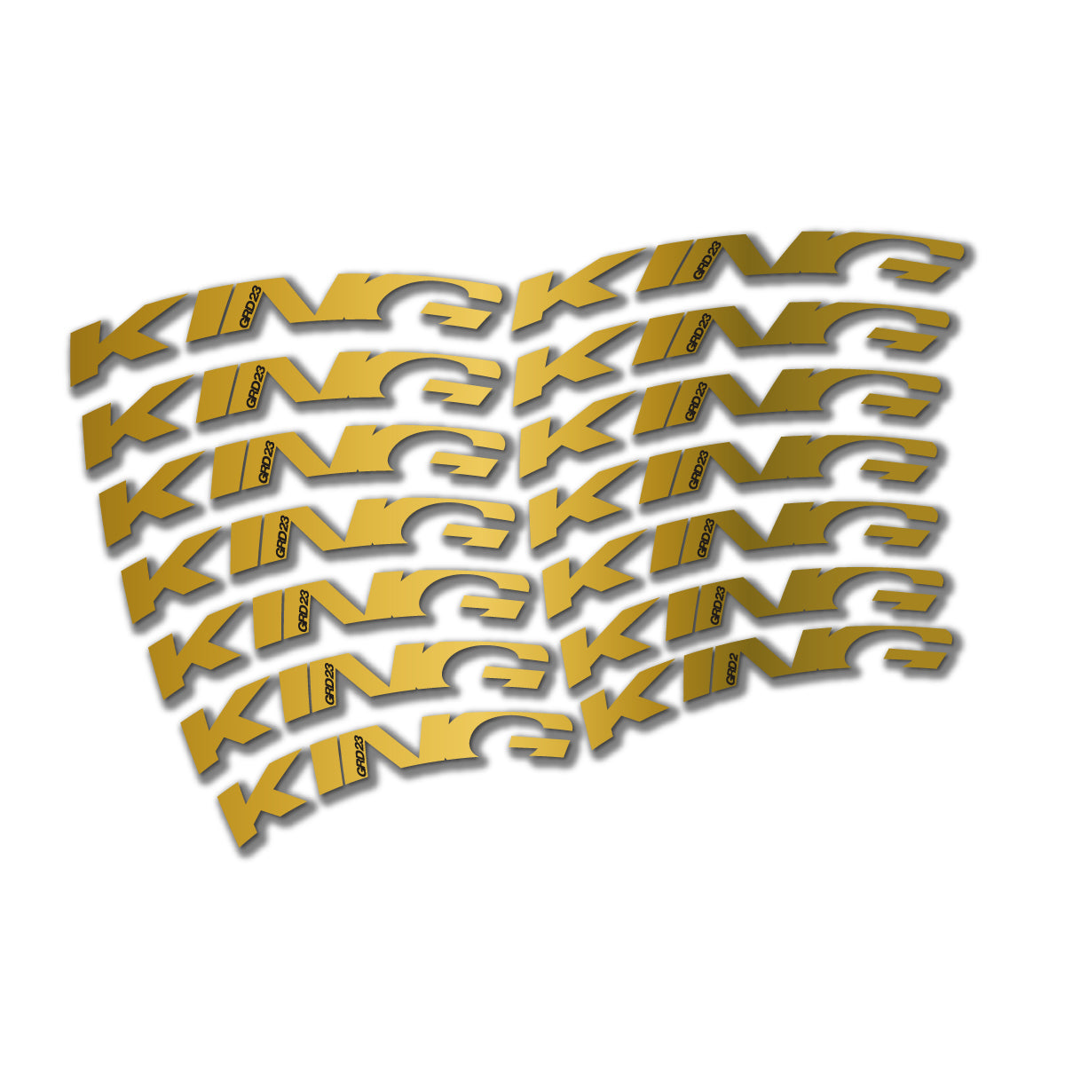 Compatible Stickers for Chris King GRD23 2023-2026, Road Wheel vinyl decals - Gold