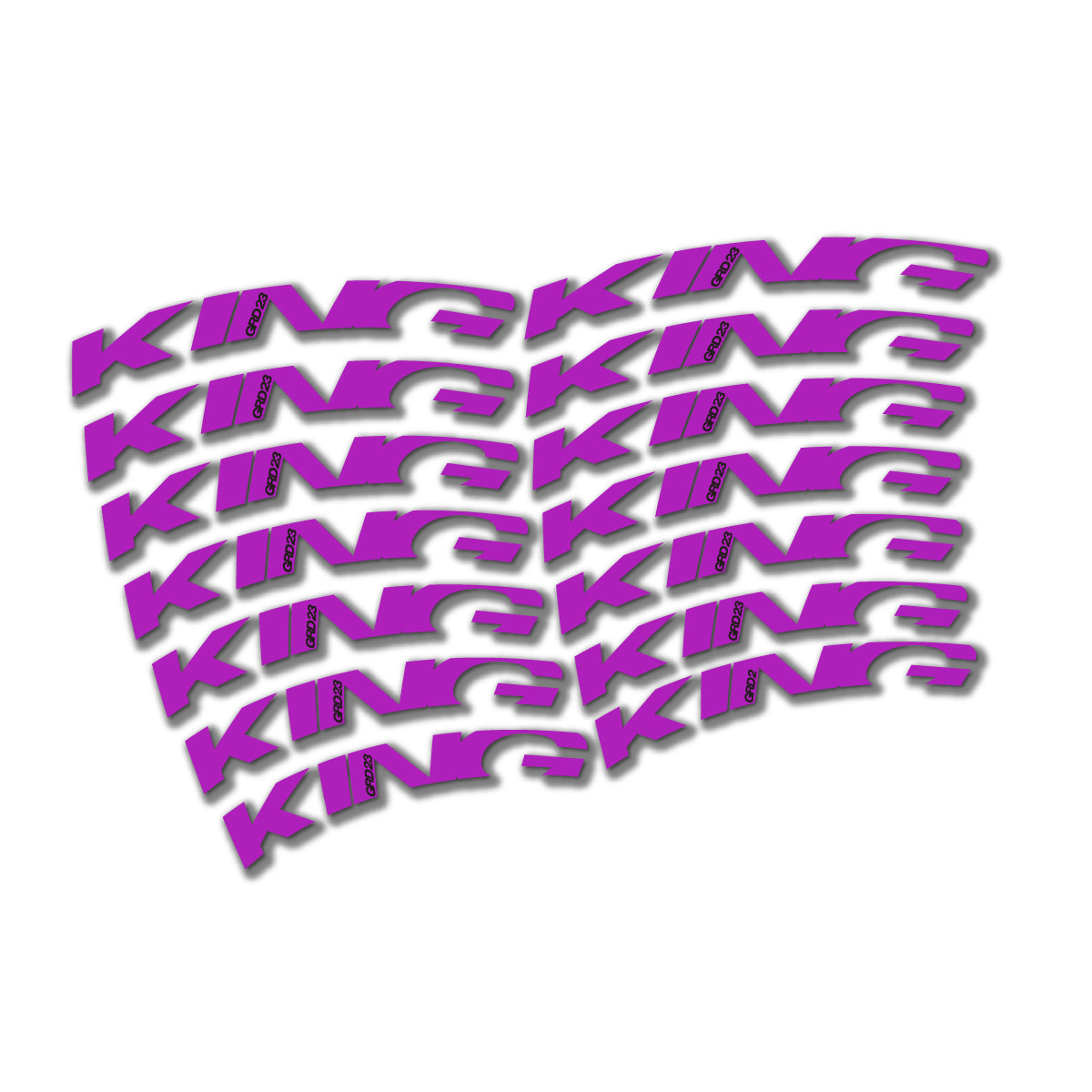 Compatible Stickers for Chris King GRD23 2023-2026, Road Wheel vinyl decals - Violet Pink