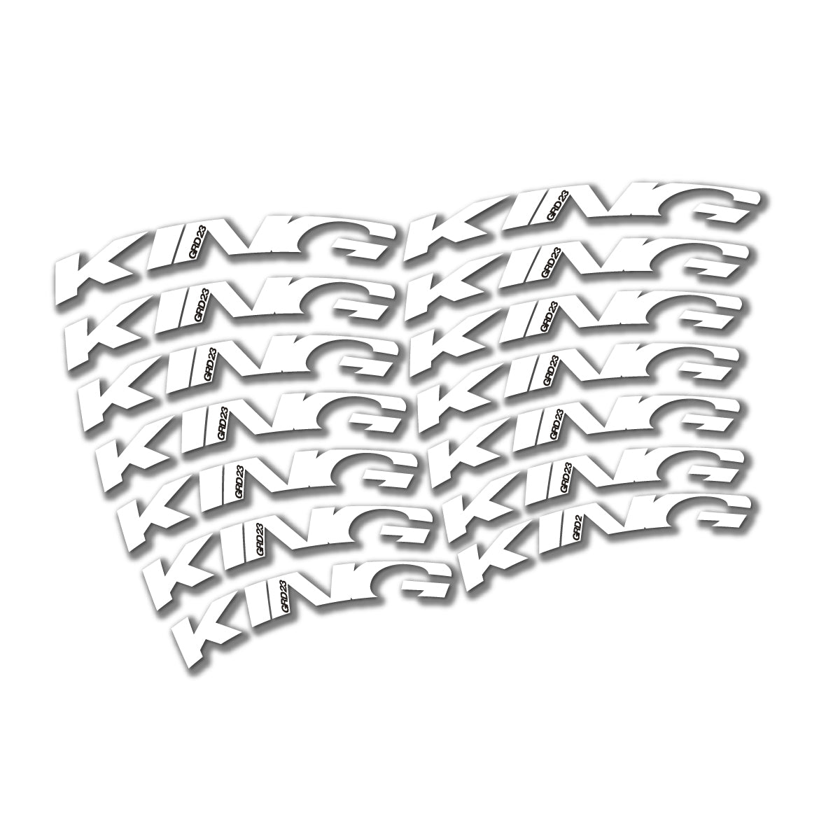 Compatible Stickers for Chris King GRD23 2023-2026, Road Wheel vinyl decals - White