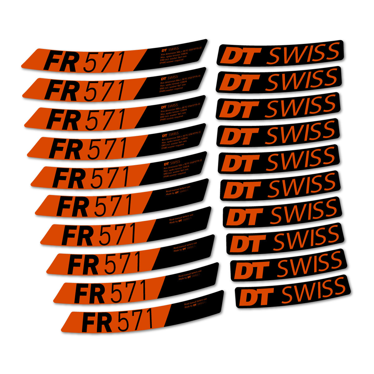 Compatible Stickers for DT Swiss FR 571x 2025-2026, Mountain Wheel vinyl decals - Clay