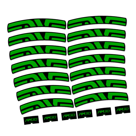 Green decal for Envx AM30 2026 road wheel – bike sticker vinyl