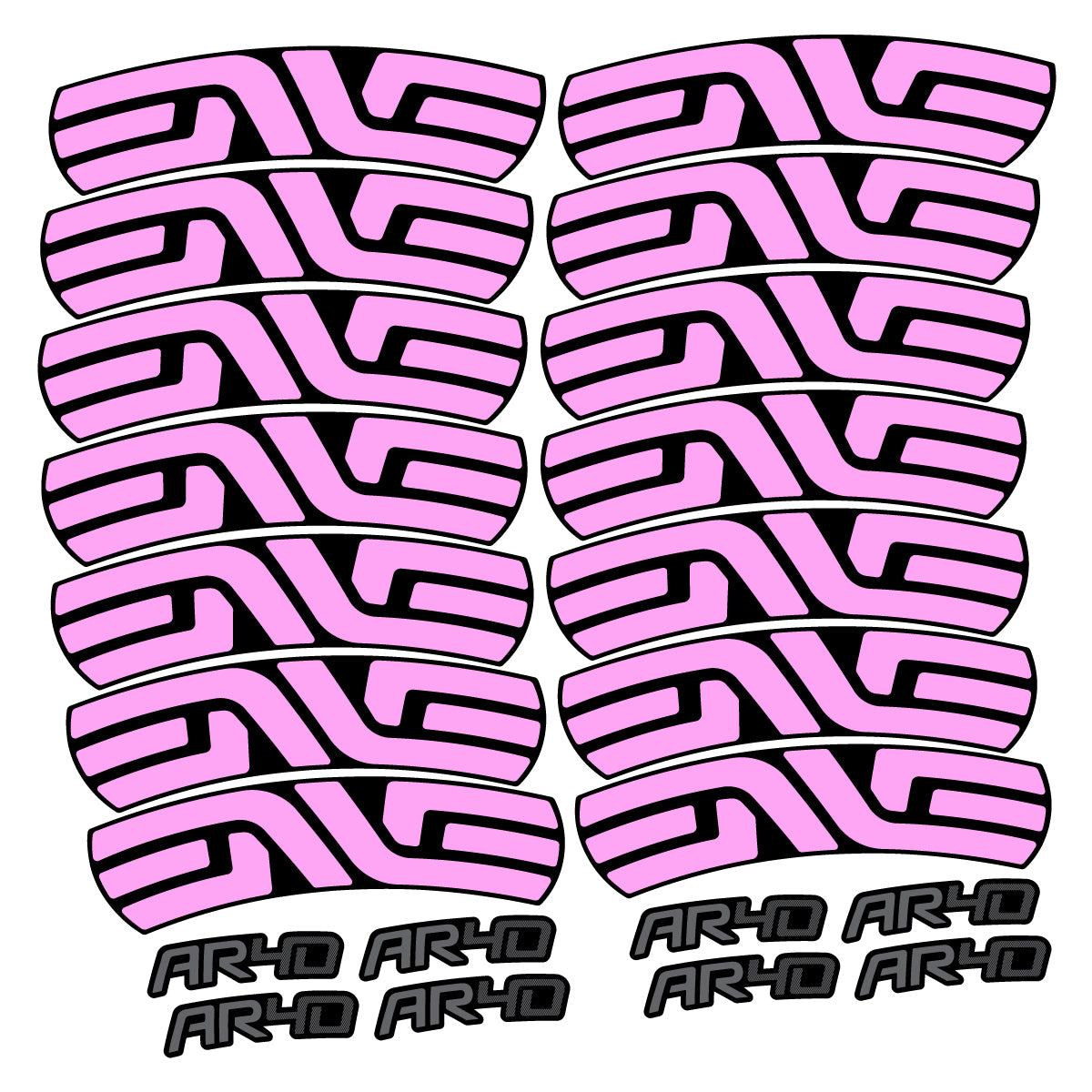 Compatible Stickers for Envx AR40 2026, Road Wheel 40mm vinyl decals - Light Lilac