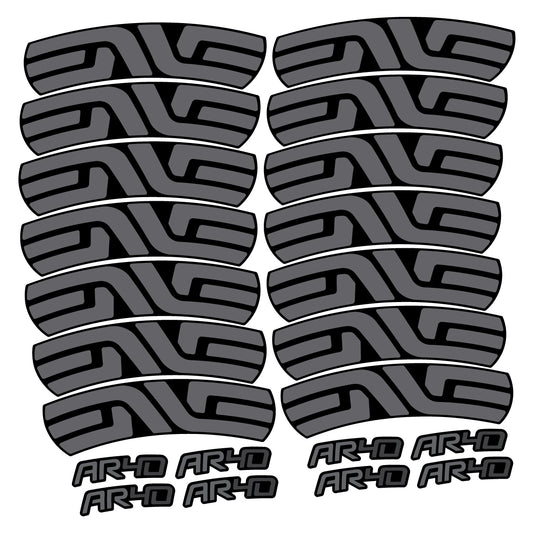 Medium Grey decal for Envx AR40 2026 road wheel 40mm – bike sticker vinyl