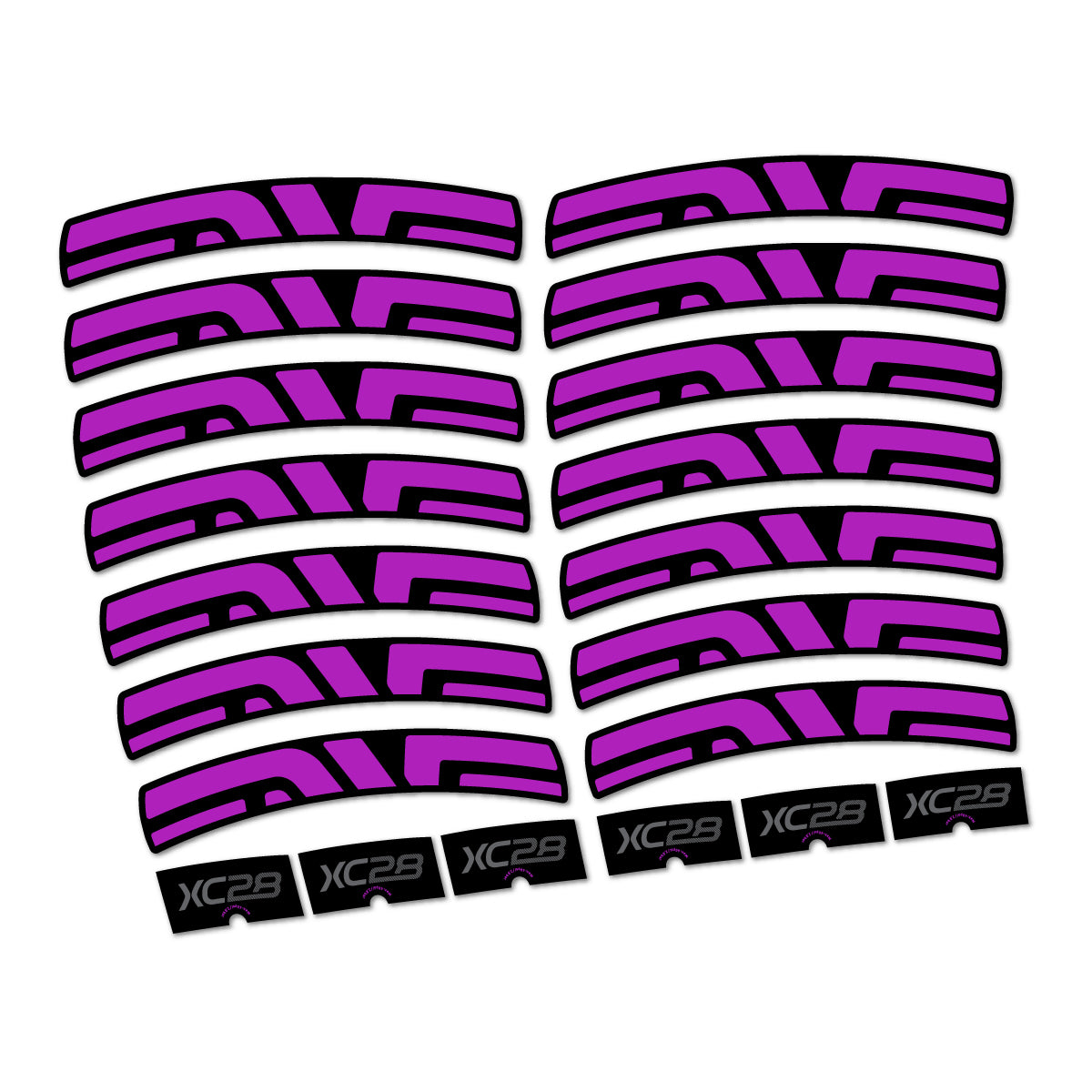 Compatible Stickers for Envx XC28 2026, Road Wheel vinyl decals - Violet Pink