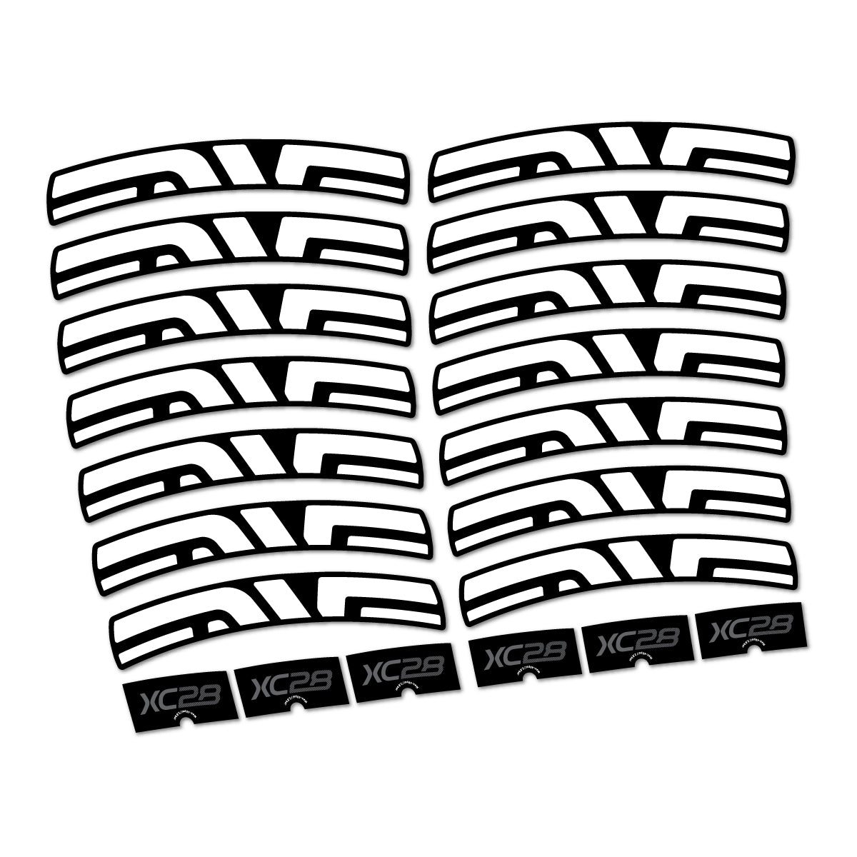 Compatible Stickers for Envx XC28 2026, Road Wheel vinyl decals - White