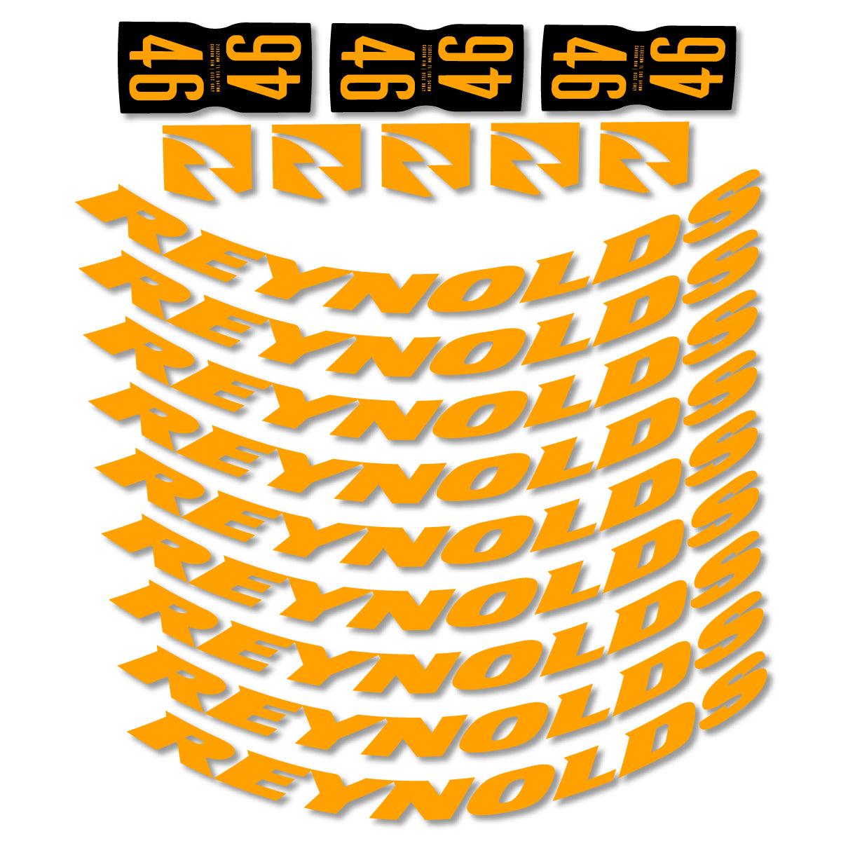 Stickers for Rxynolds AR46, Road Wheel 46mm vinyl decals