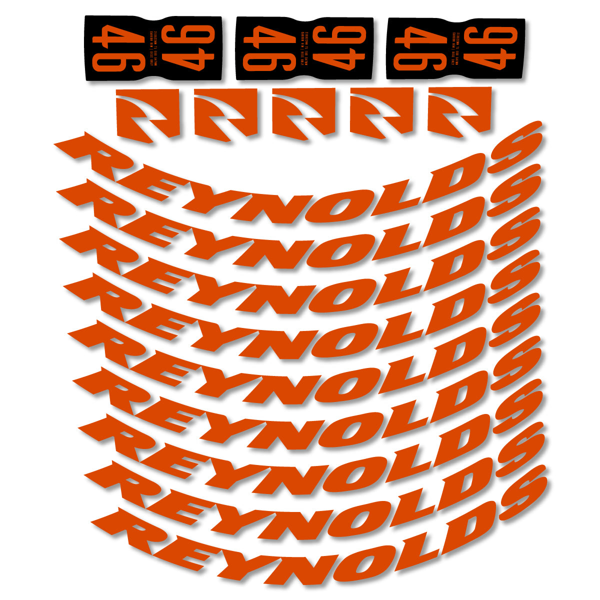 Stickers for Rxynolds AR46, Road Wheel 46mm vinyl decals - Clay