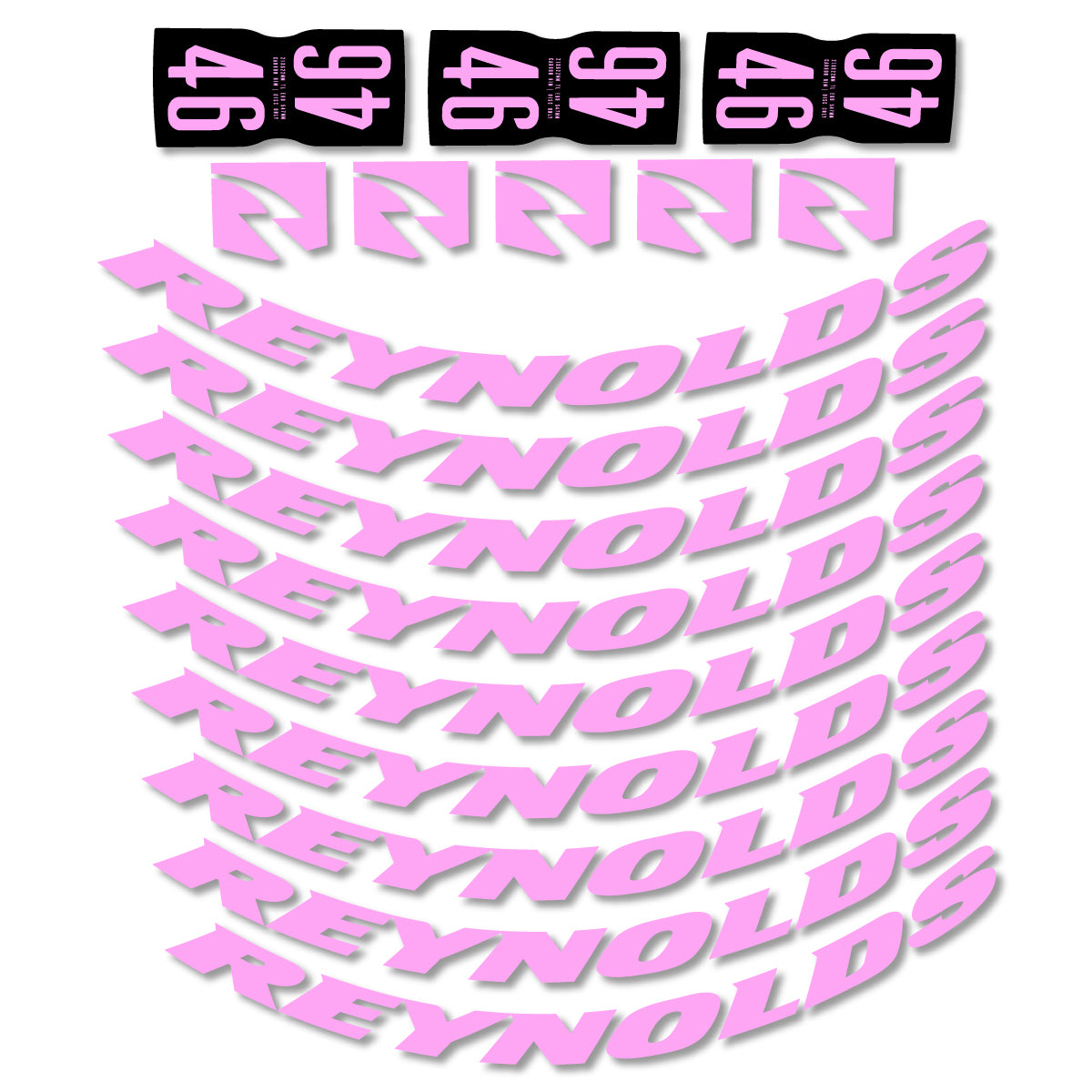 Stickers for Rxynolds AR46, Road Wheel 46mm vinyl decals - Light Lilac