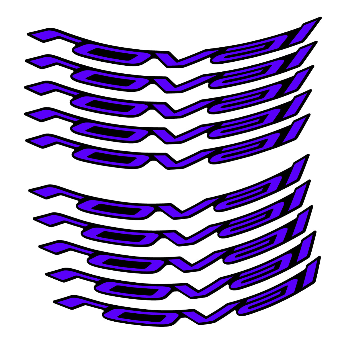 Stickers for Roval Control Worldcup, Mountain Wheel vinyl decals - Reflex Blue