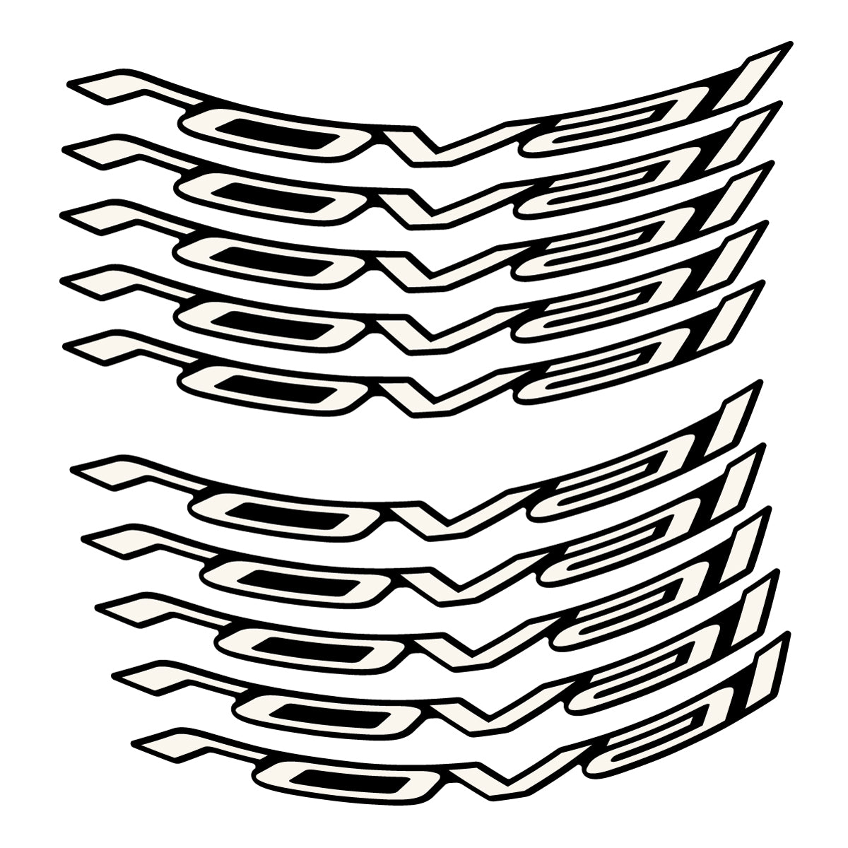 Stickers for Roval Control Worldcup, Mountain Wheel vinyl decals - Bone White