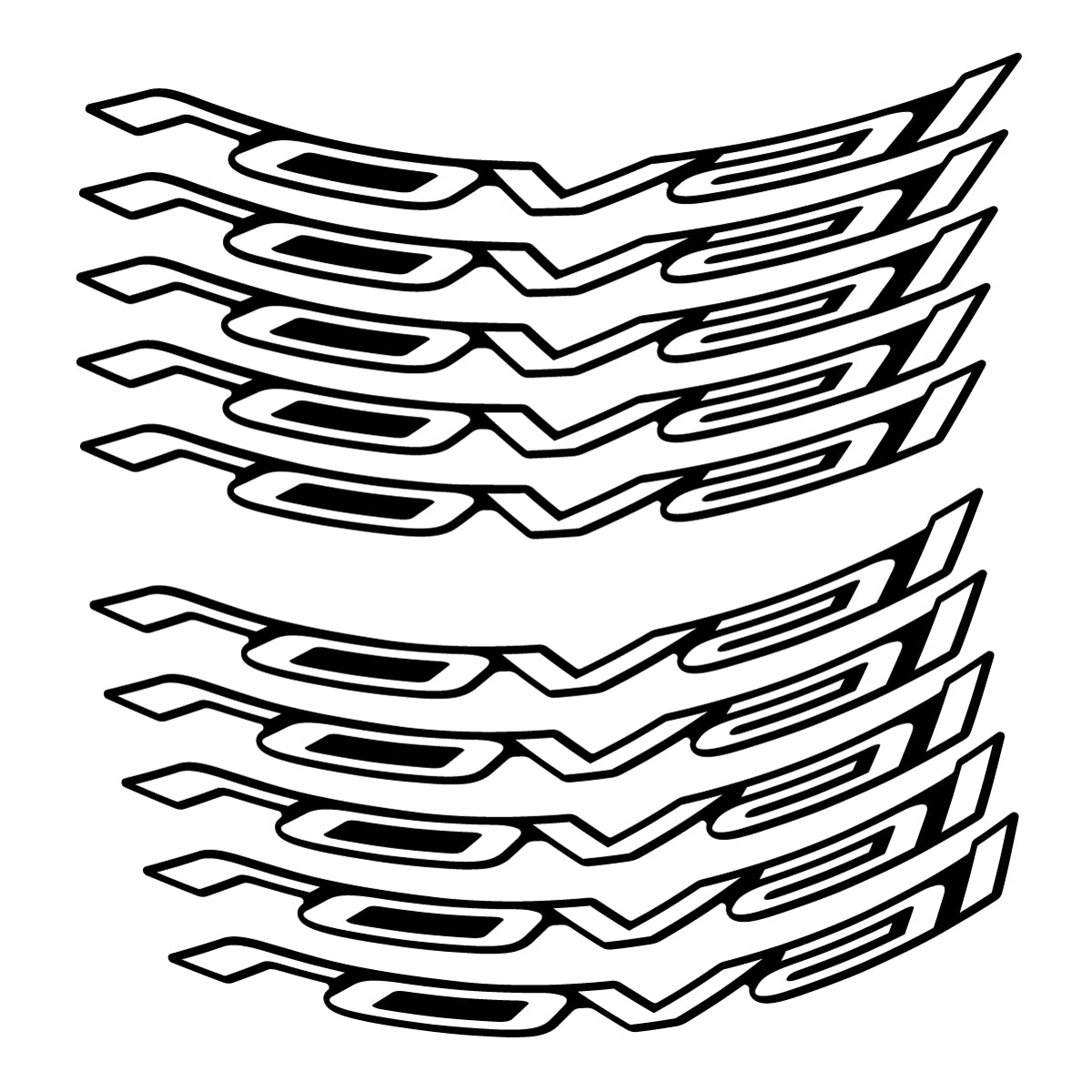 Stickers for Roval Control Worldcup, Mountain Wheel vinyl decals - White