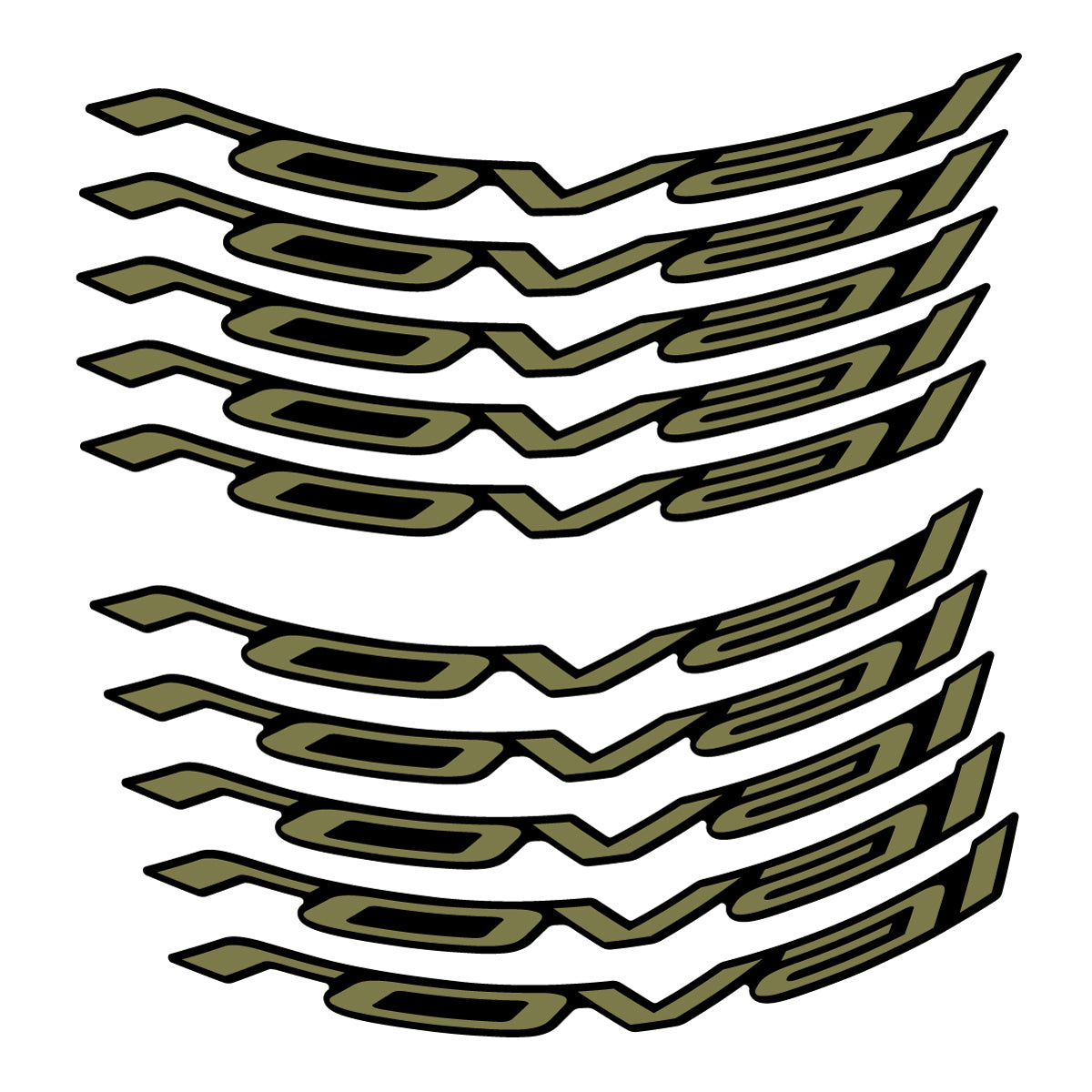 Stickers for Roval Control Worldcup, Mountain Wheel vinyl decals - Khaki