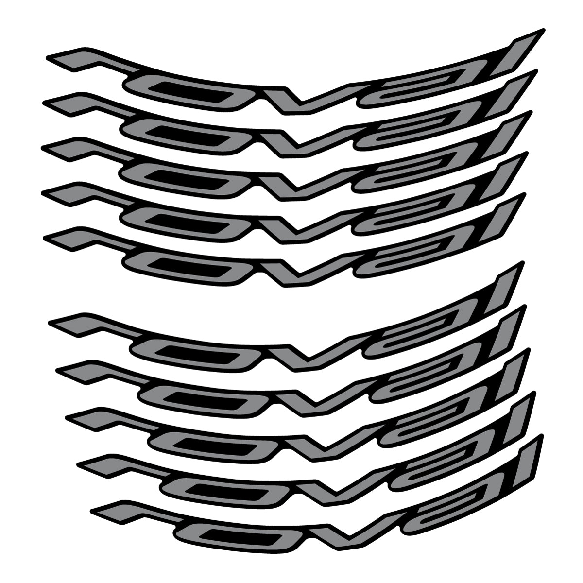 Stickers for Roval Control Worldcup, Mountain Wheel vinyl decals - Traffic Grey