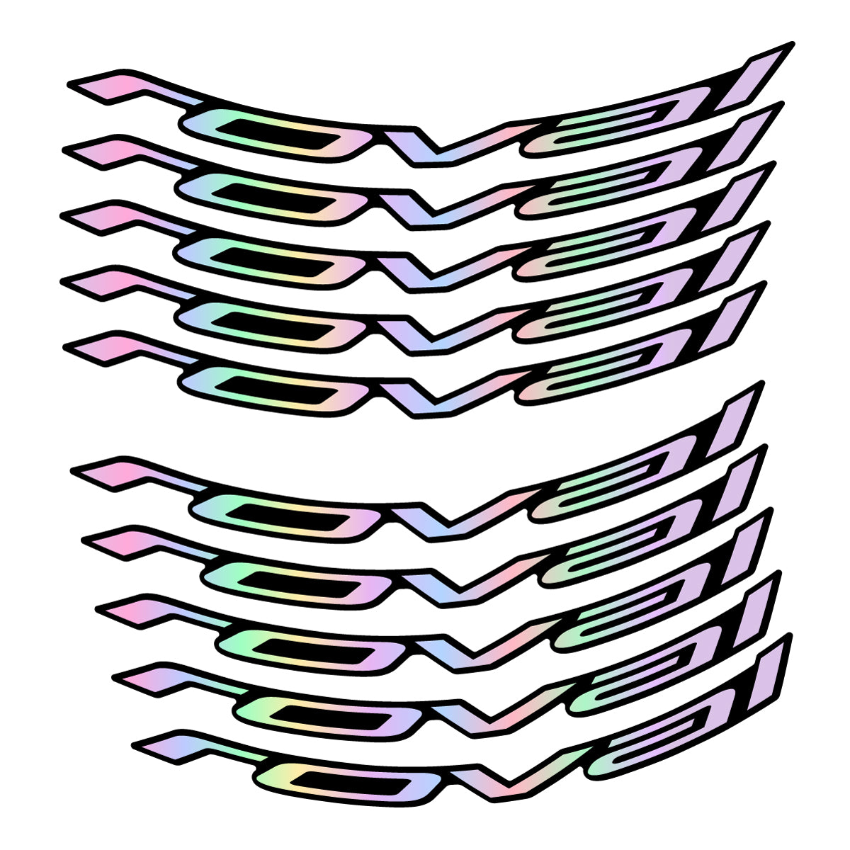 Stickers for Roval Control Worldcup, Mountain Wheel vinyl decals - Hollographic