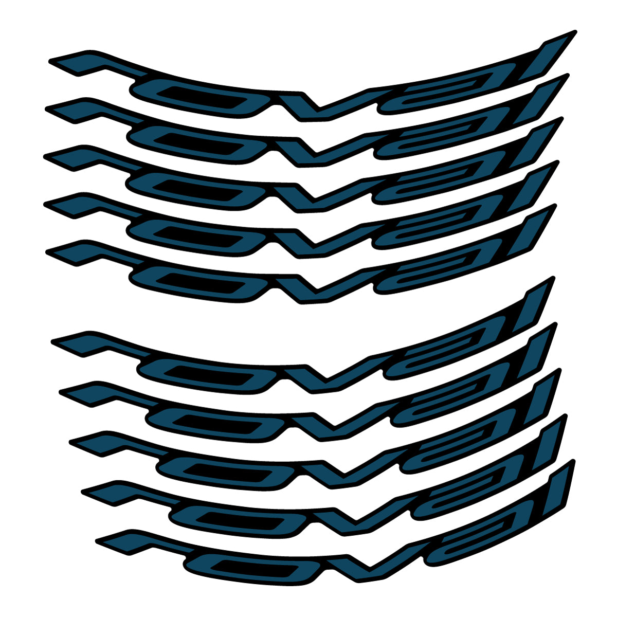 Stickers for Roval Control Worldcup, Mountain Wheel vinyl decals - Dark Lake