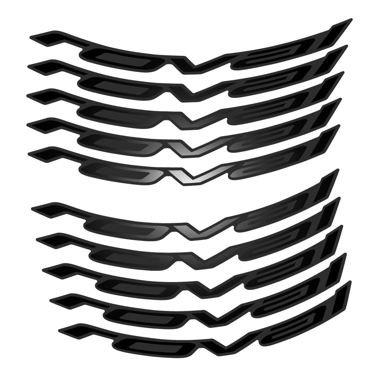 Stickers for Roval Control Worldcup, Mountain Wheel vinyl decals - Black