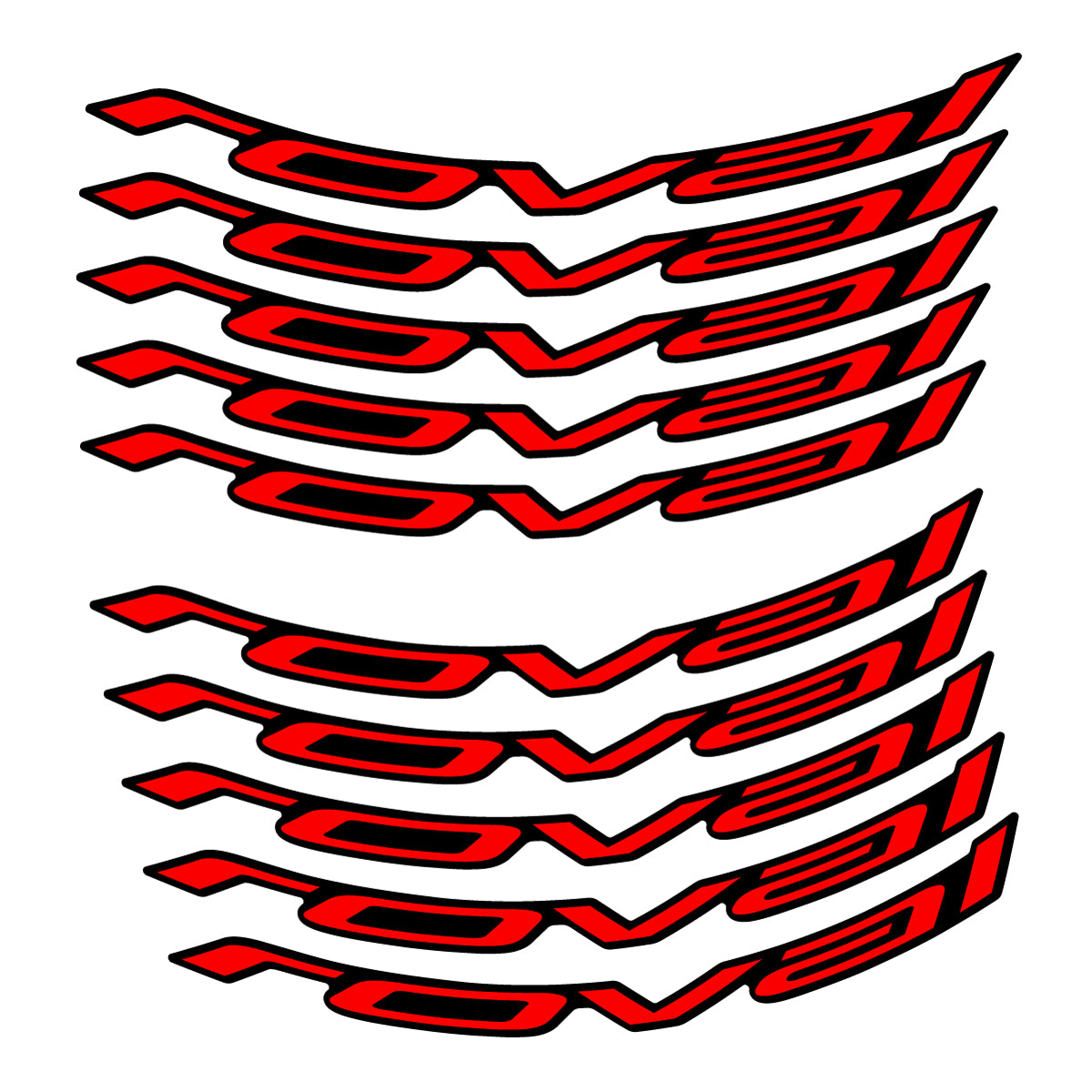 Stickers for Roval Control Worldcup, Mountain Wheel vinyl decals - Orange Red
