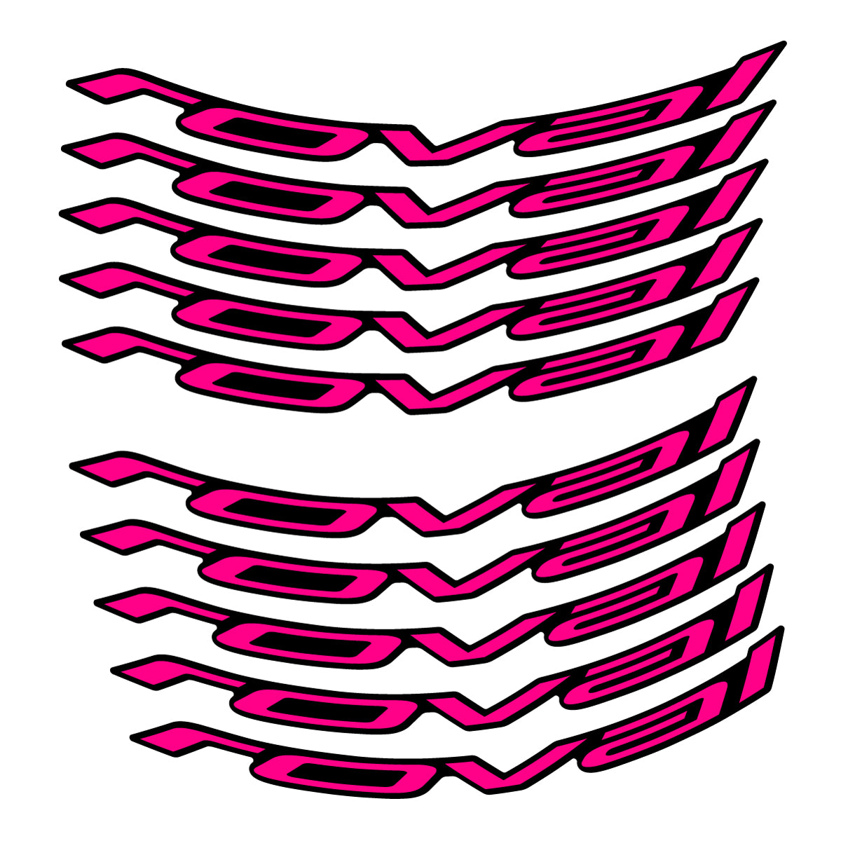 Stickers for Roval Control Worldcup, Mountain Wheel vinyl decals - Neon Pink