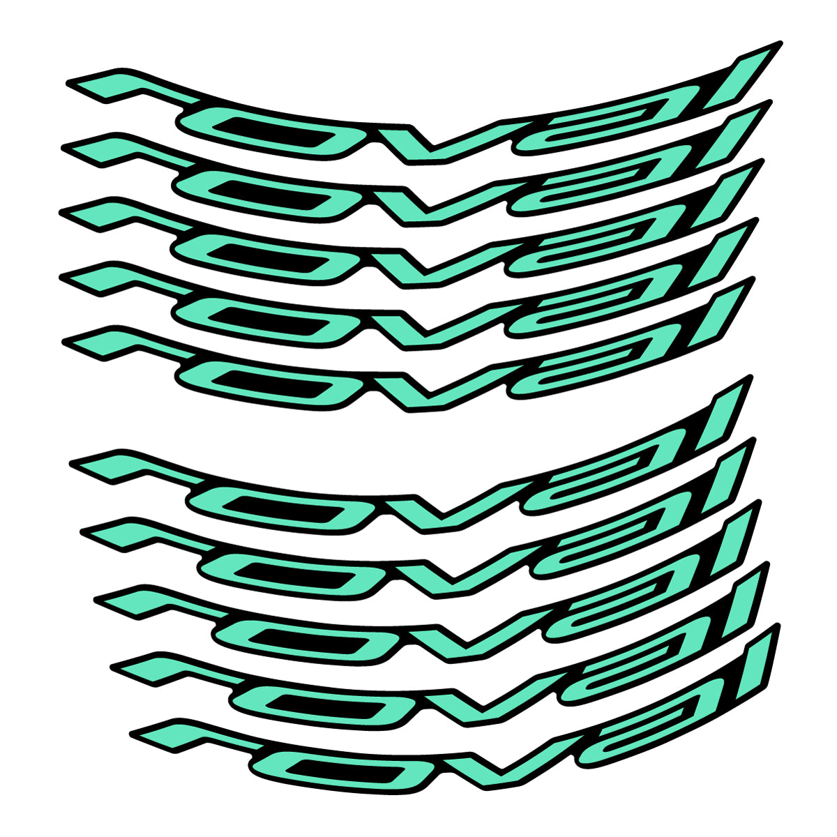 Stickers for Roval Control Worldcup, Mountain Wheel vinyl decals - Mint