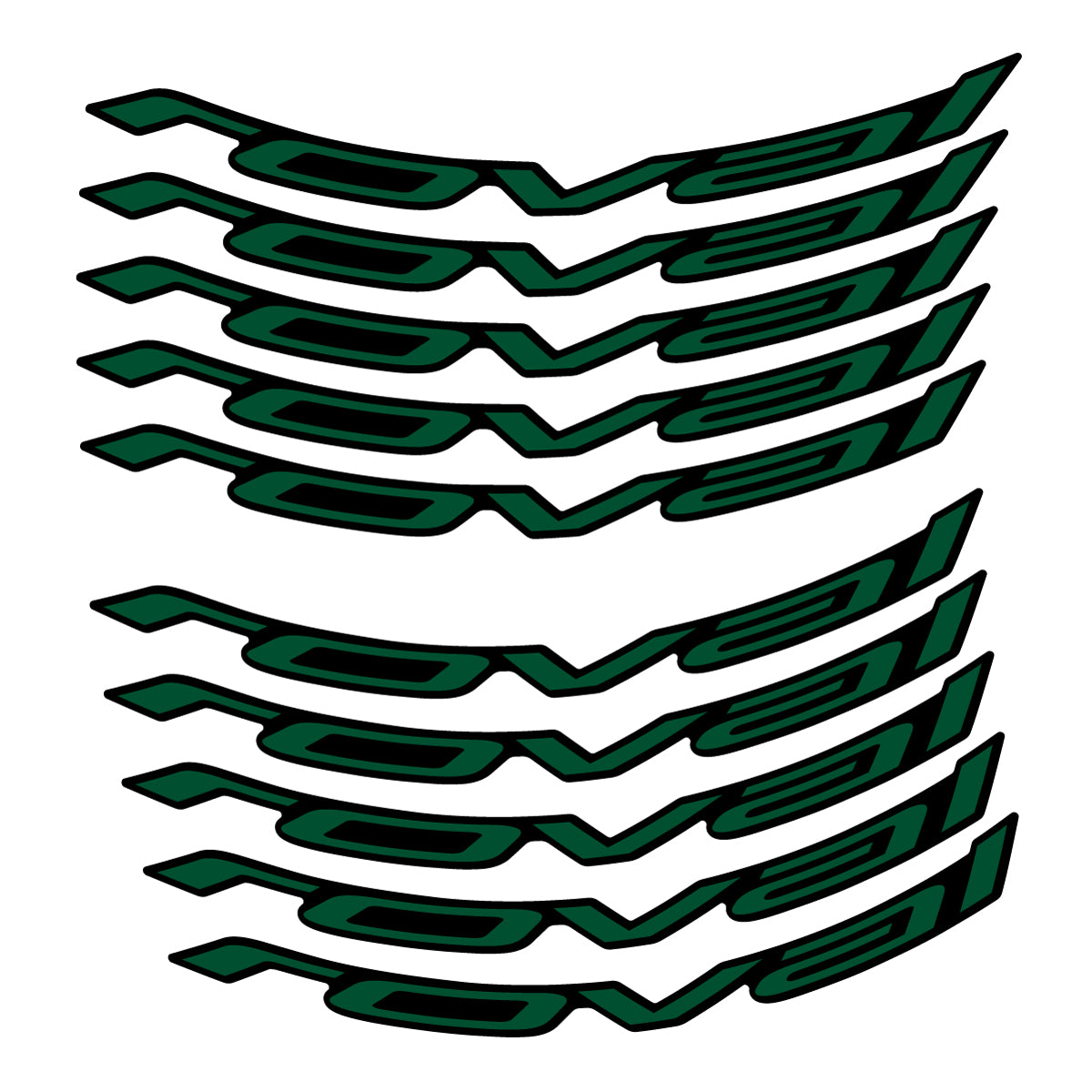 Stickers for Roval Control Worldcup, Mountain Wheel vinyl decals - Dark Green