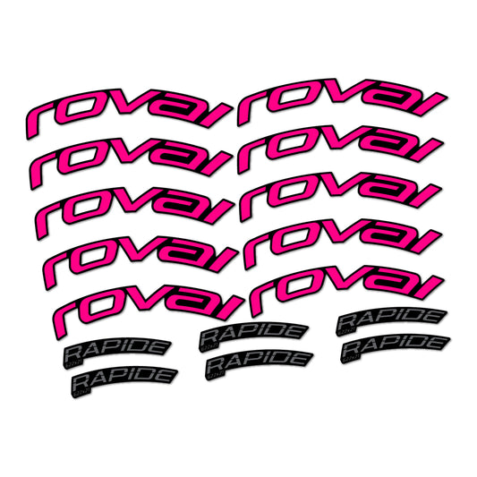 Fuchsia decal for Roval Rapide TL 2022-2026 road wheel – bike sticker vinyl
